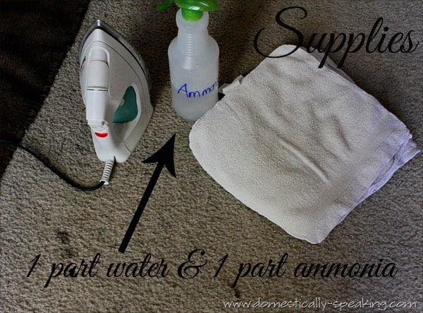 ammonia, hot iron