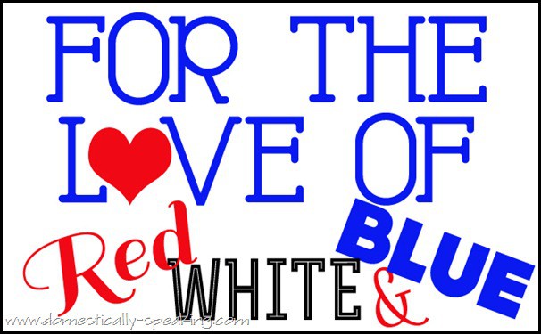 FOR THE LOVE OF red white blue
