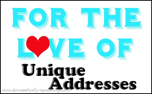 FOR THE LOVE OF unique addresses