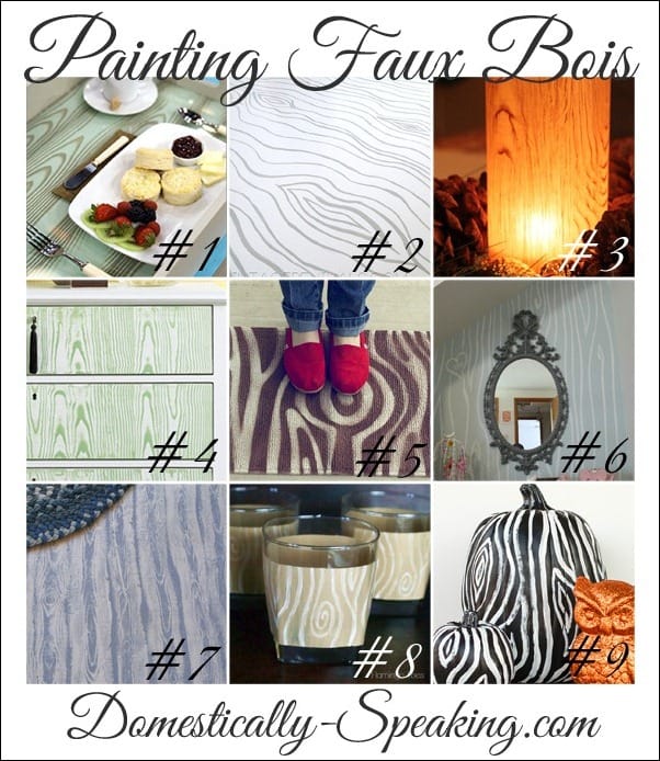Domestically Speaking: A collection of pretty painted faux bois