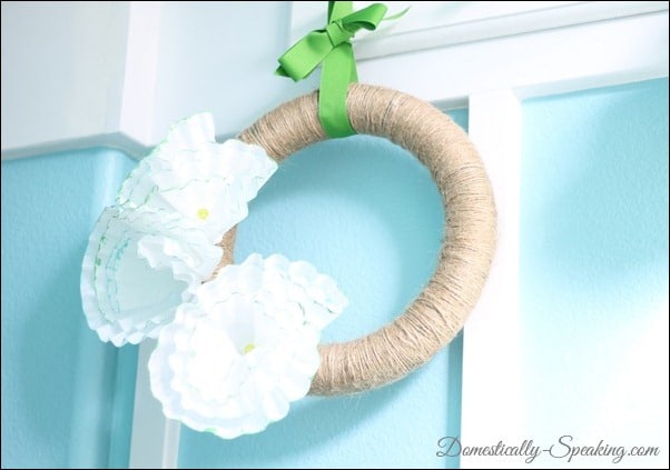 Domestically Speaking: Coffee Filter and Twine Wreath