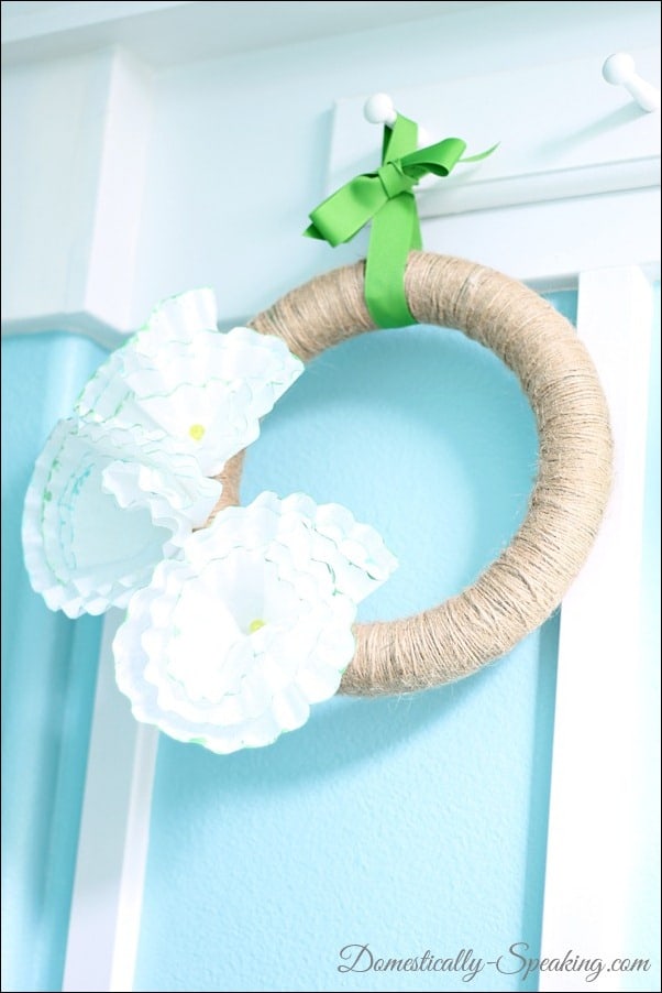 Domestically Speaking: Coffee Filter and Twine Wreath