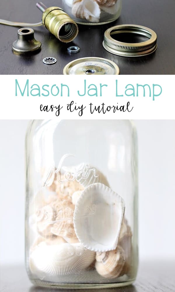 DIY farmhouse photo holder using a mason jar lid