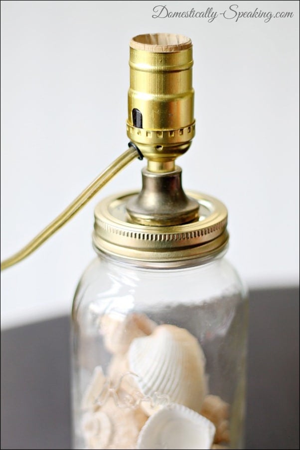 Mason Jar Lamp Tutorial - Domestically Speaking