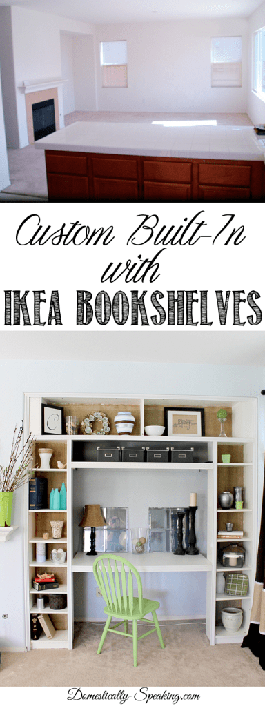 DIY Custom Built-In with Ikea Bookshelves DIY Custom Built-In with Ikea Bookshelves