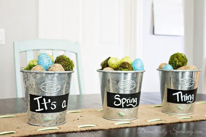 Spring Runner: Burlap and Green & White Chevron Ribbon #spring #burlap #ribbon #tablerunner Spring Runner: Burlap and Green & White Chevron Ribbon