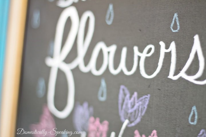 Spring Mason Jar Chalkboard Mantel 