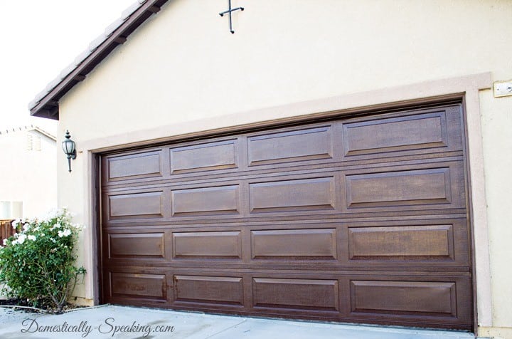 DIY Garage Door Makeover with Stain