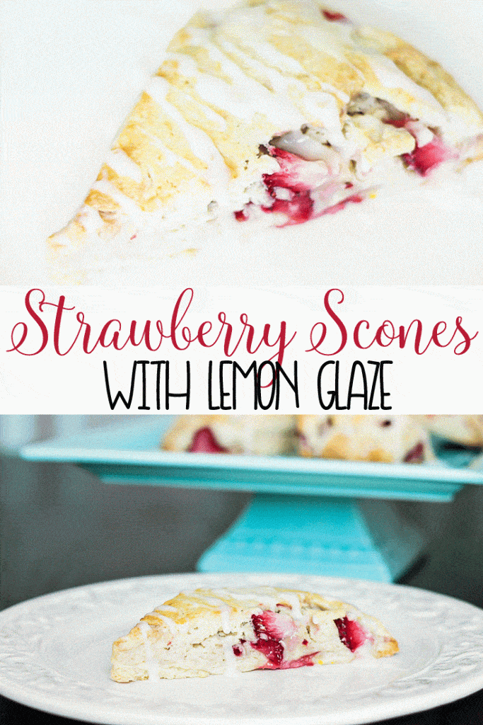 Easy Strawberry Scones with Lemon Glaze Recipe Easy Strawberry Scones with Lemon Glaze