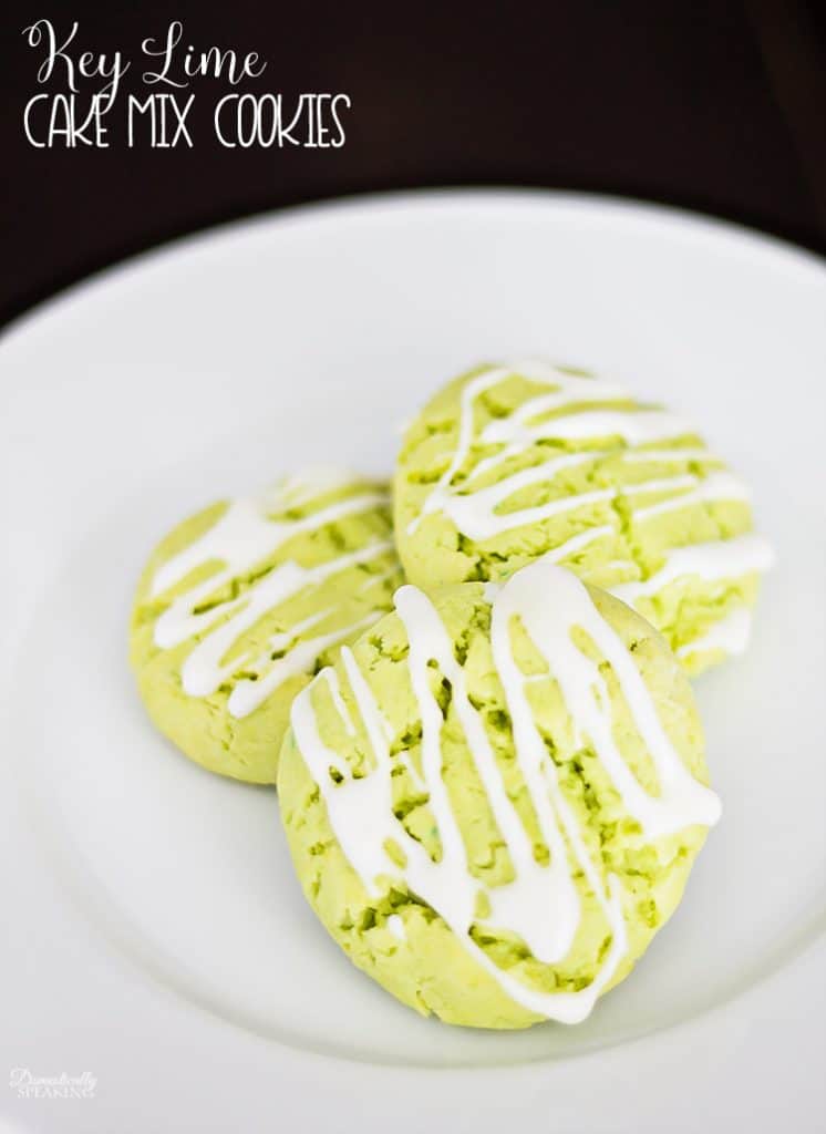 Easy Key Lime Cake Mix Cookies - just take minutes to make and they are the perfect spring & summer cookie!