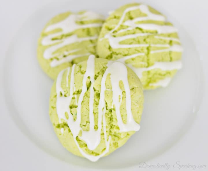 Key Lime Cake Mix Cookies with Icing Domestically Speaking
