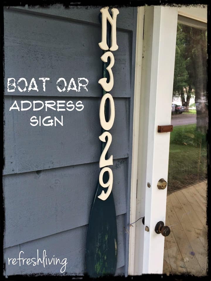 Boat Oar Address Sign from Refresh Living