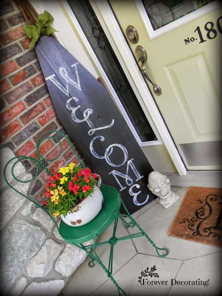 Ironing Board Welcome Sign from Forever Decorating