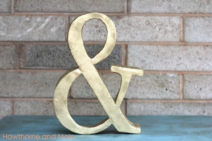 DIY Ampersand from Hawthorne and Main