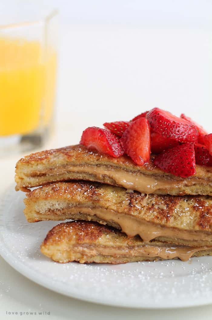 Peanut Butter Stufed French Toast from Love Grows Wild