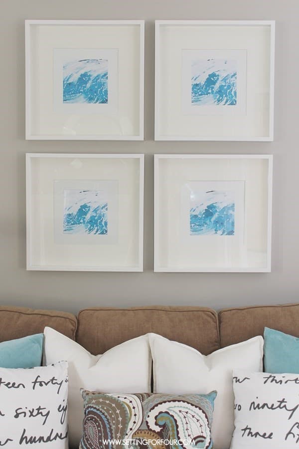 Simple DIY Abstract Watercolor Art from Setting for Four