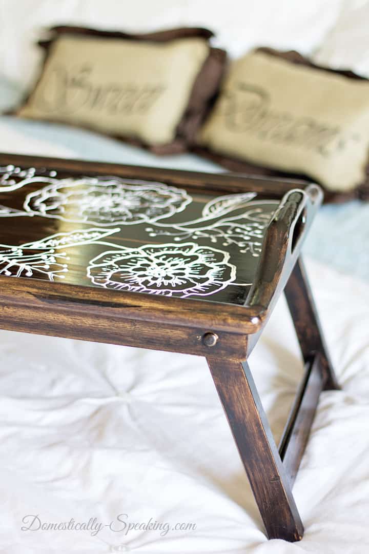 Thrift Store TV Tray Makeover 3