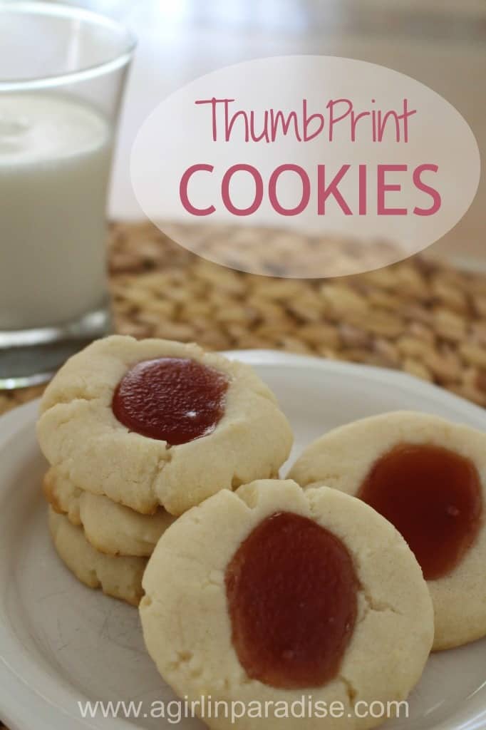 Thumbprint Cookies from A Girl in Paradise