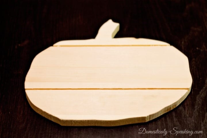 Wood and Raffia Pumpkin Cut out wood pumpkin