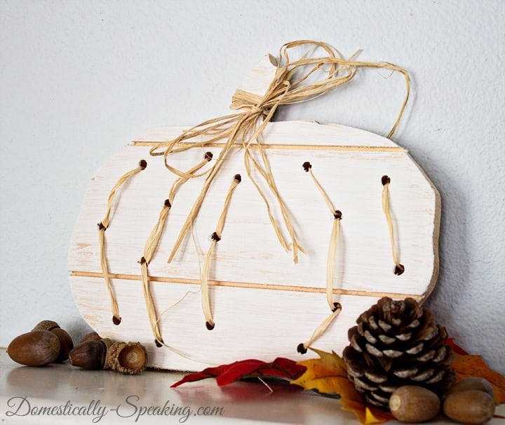 Wood and Raffia Pumpkin Wood and Raffia Pumpkin