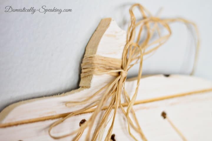 Wood and Raffia Pumpkin Wood and Raffia Pumpkin