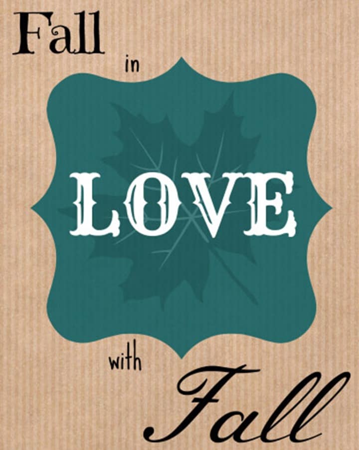 Fall in Love with Fall Printable