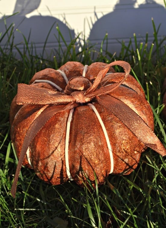 Glittered DIY Pumpkin from Darice