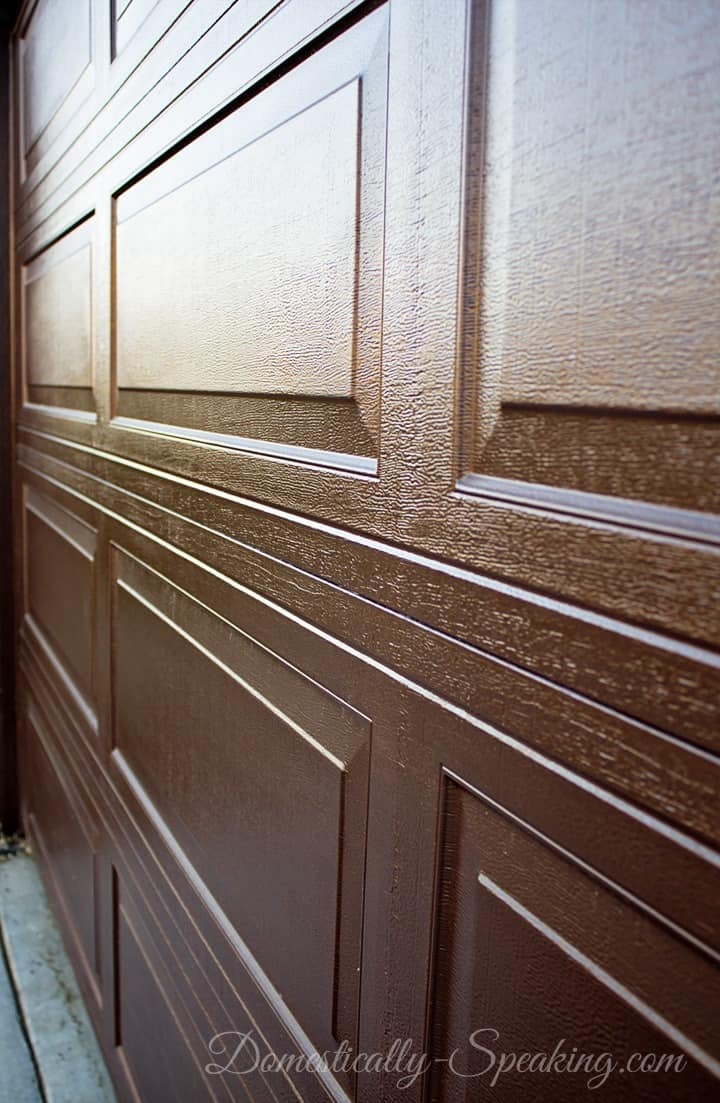 Gel Stain Garage Door Update