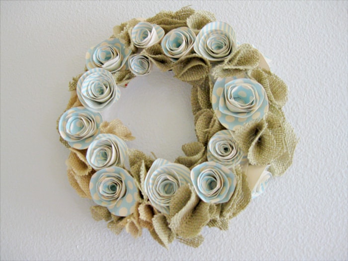 paper flower wreath 6