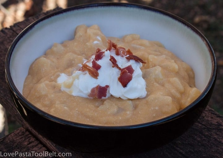 Crockpot Cheesy Potato Soup from Love Pasta Tool Belt