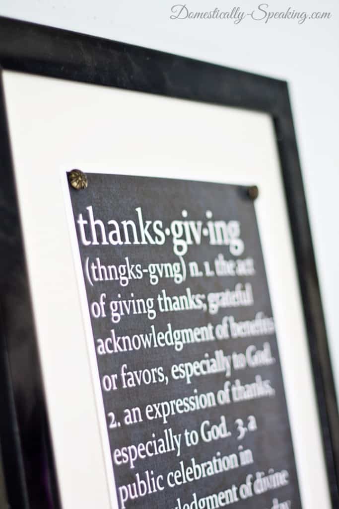 Thanksgiving Defined Chalkboard Printable