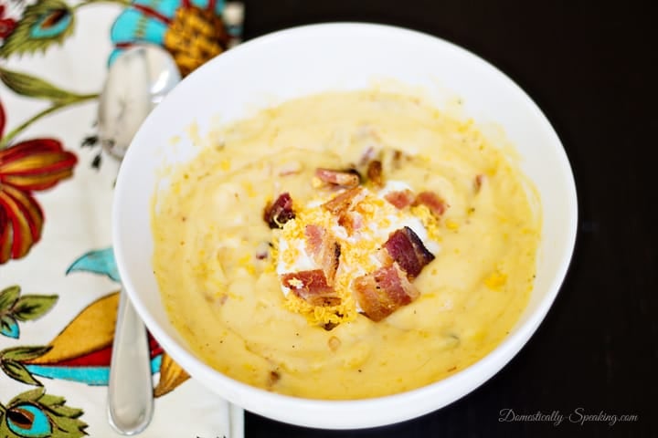 Creamy Potato Cheese Soup - Domestically Speaking