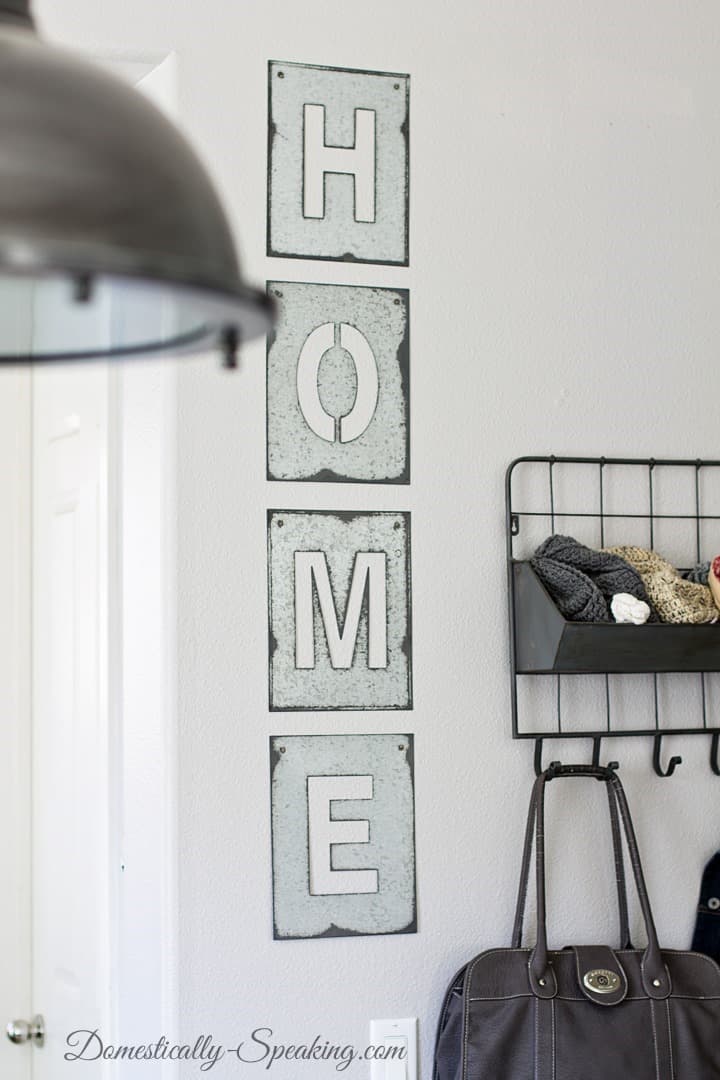 Galvanized Steel Home Sign is an easy way to add some rustic character to your home