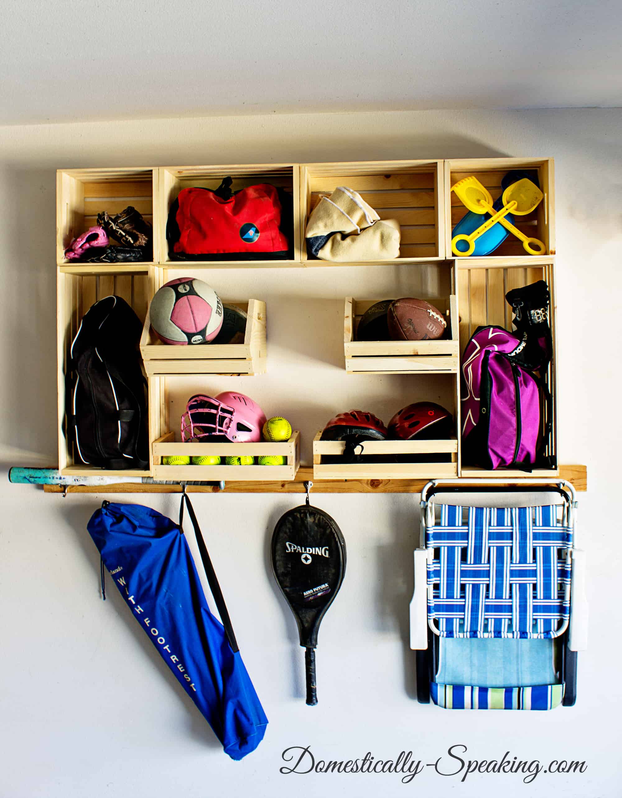 Garage Sports Organization With Crates Plus A Giveaway Garage Sports Organization