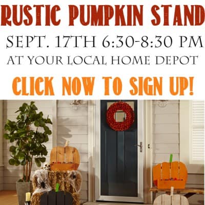 Rustic Pumpkin Stand Sign Up For This Fun Fall Home Depot DIH Workshop Rustic Pumpkin Stand Sign Up For This Fun Fall Home Depot DIH Workshop