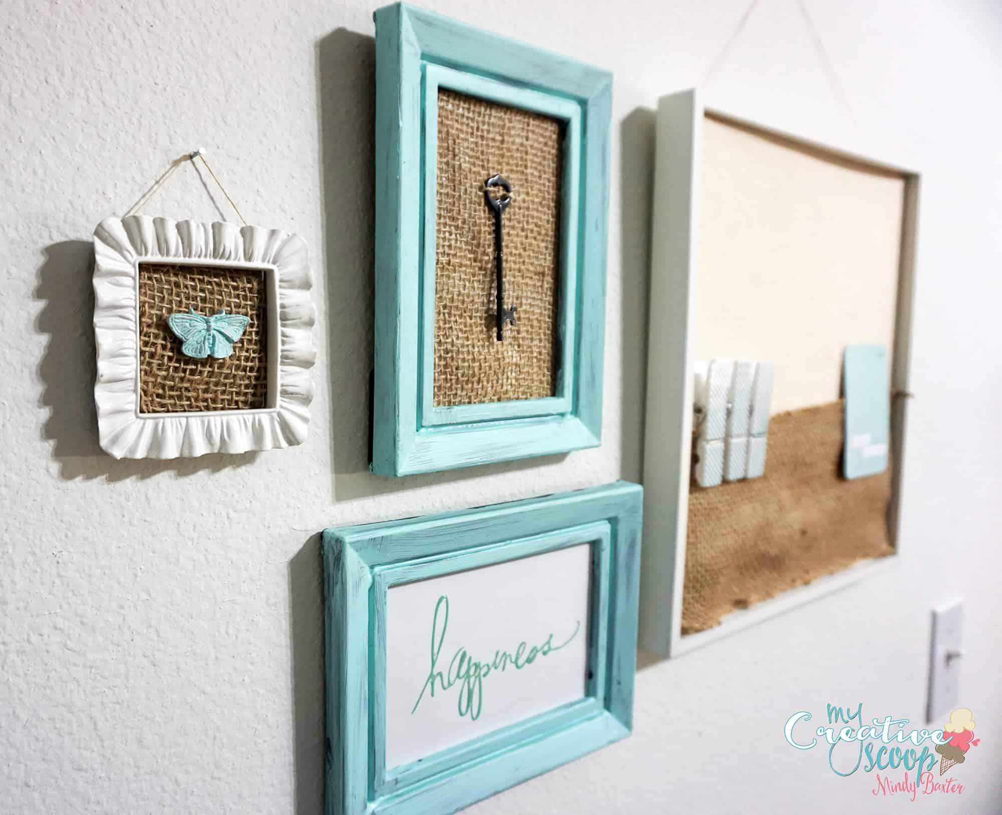 DIY Chalkboard Burlap Frame