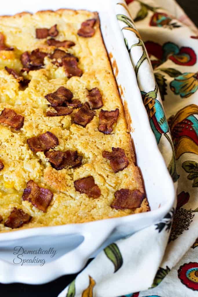 Corn Casserole with Bacon