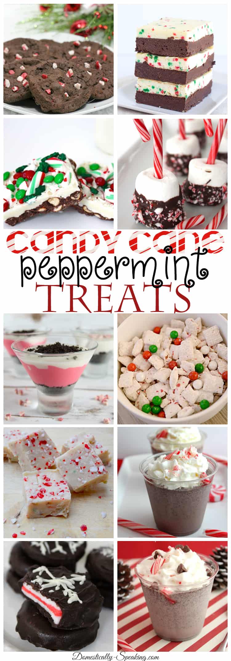 Candy Cane Peppermint Treats perfect for Christmas - Domestically Speaking