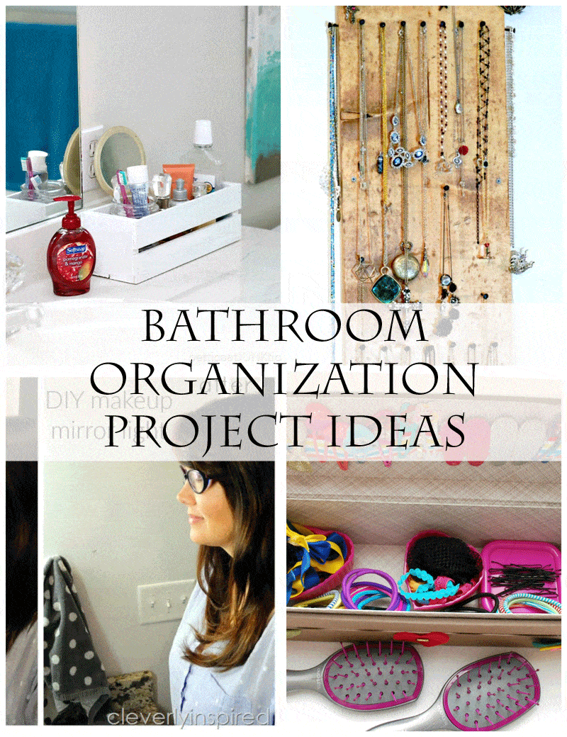 Bathroom Organization DIY Project Ideas from the Ultimate Cleaning and Organization Blog Hop to help get your kitchen, bathroom, laundry room, pantry, and linen closet organized this year!