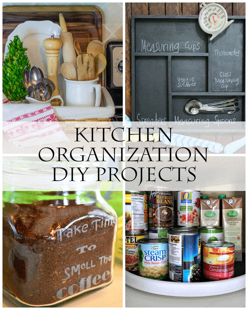 Kitchen Organization DIY Projects from the Ultimate Cleaning and Organization Blog Hop to help get your kitchen, bathroom, laundry room, pantry, and linen closet organized this year!