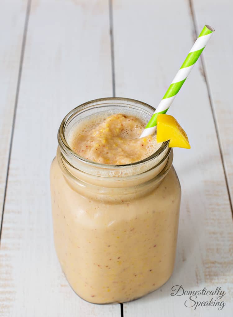 Mango Smoothie Delicious Breakfast Smoothie Domestically Speaking