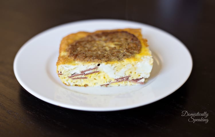 Breakfast Casserole packed with eggs, turkey bacon and sausage Breakfast Casserole packed with eggs, turkey bacon and sausage
