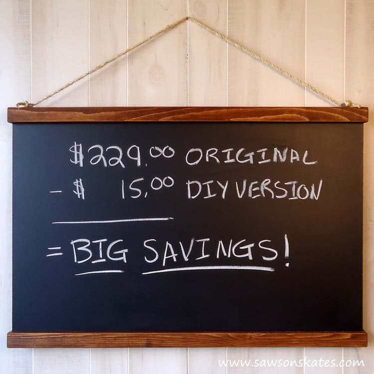 DIY Knockoff Schoolhouse Chalkboard Domestically Speaking