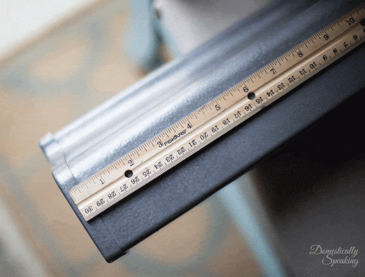 Measuring your holes for hanging the gutter planter