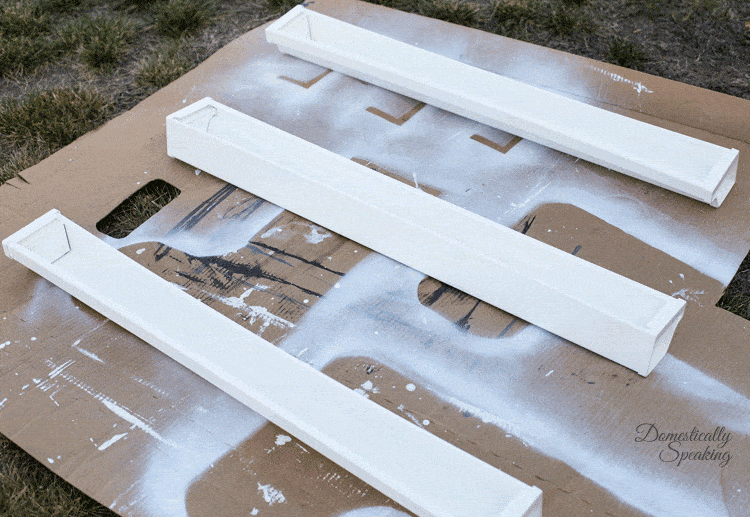 Prepping gutter planters for spray paint