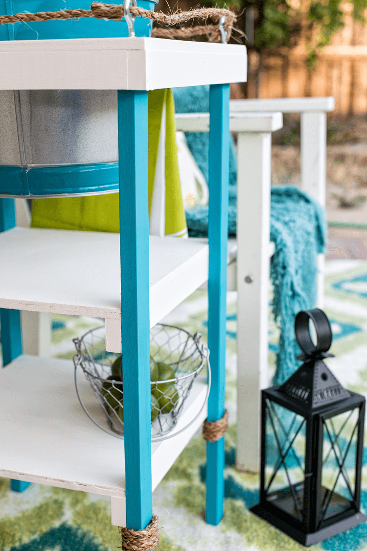 DIY Coastal Beverage Stand perfect for Parties