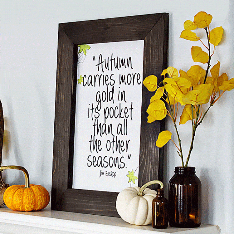 DIY Rustic Picture Frame with a FREE Fall Printable DIY Rustic Picture Frame with a FREE Fall Printable
