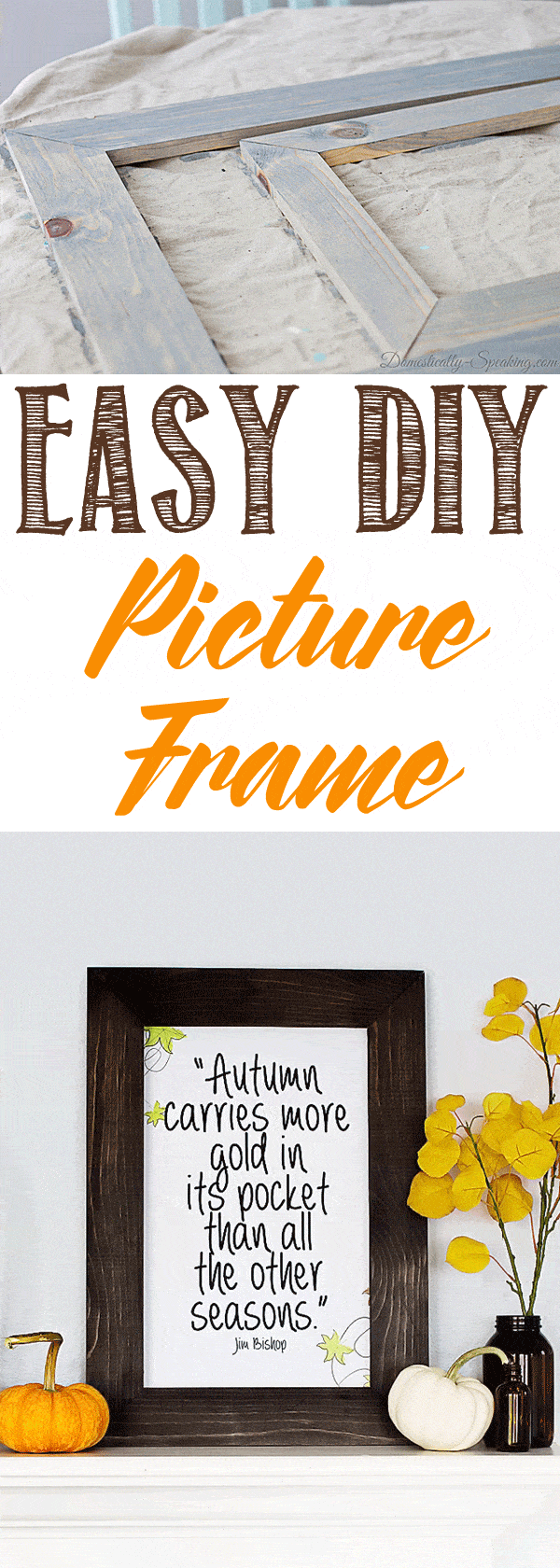 Easy DIY Picture Frame - learn how to make your own with only 1 board and a little time Easy DIY Picture Frame - learn how to make your own with only 1 board and a little time