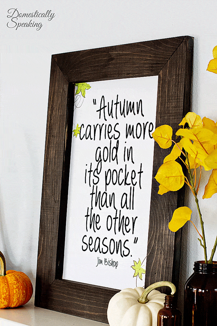 Easy DIY Picture Frame plus grab your FREE Autumn Printable Easy DIY Picture Frame plus grab your FREE Autumn Printable
