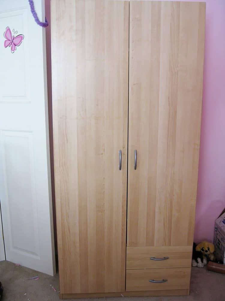 Ikea wardrobe before